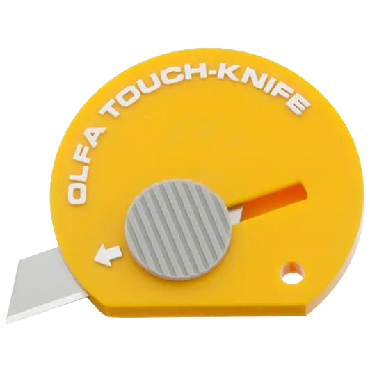 Olfa Touch Knife TK-4 – Retractable Compact Pocket Knife -Crafts, Packaging Pins and Needles