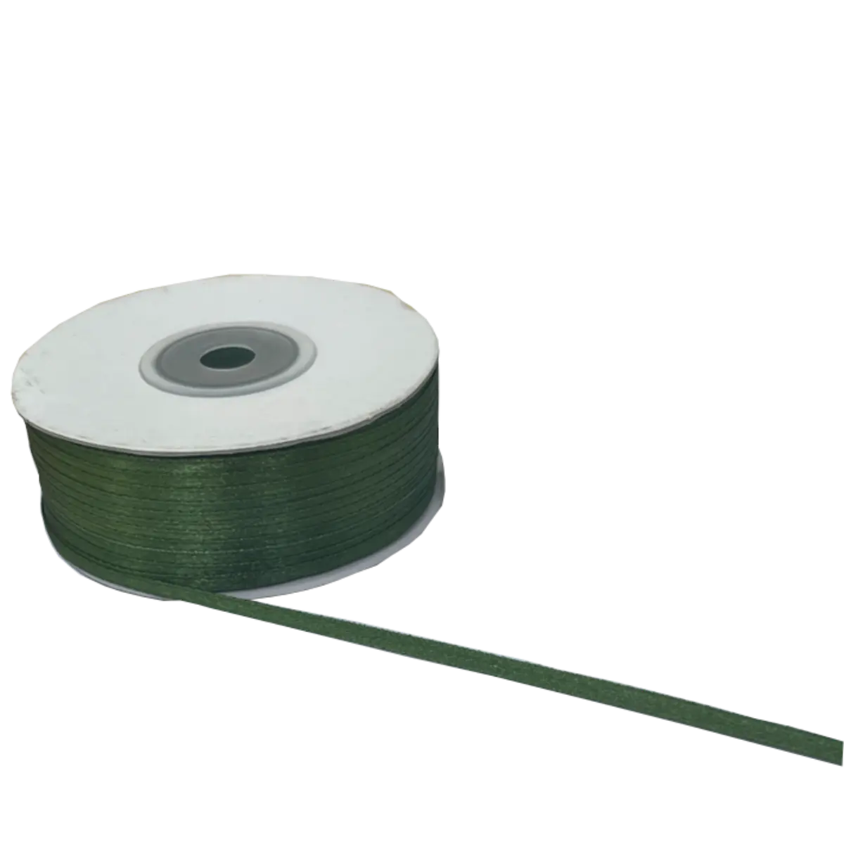 Olive Green Double Sided Satin Ribbons - 3mm Wide By 100mts