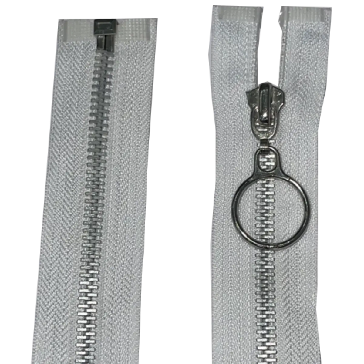 Open Ended Zip With Metal Teeth, Ring Pull And Slider 21" (53cm)