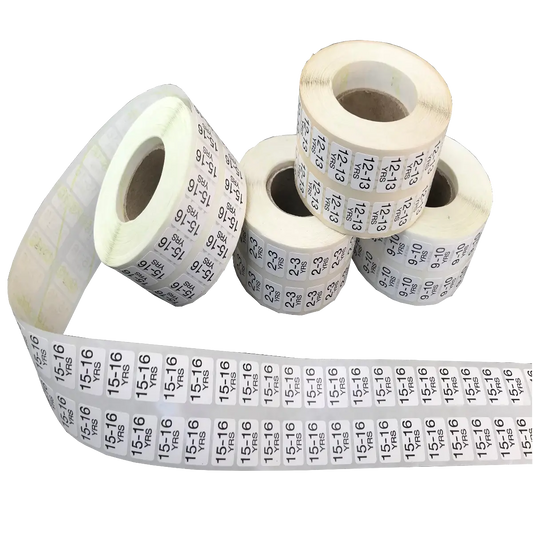 Self-Adhesive Labels Peelable - Child Dual Age Sizes