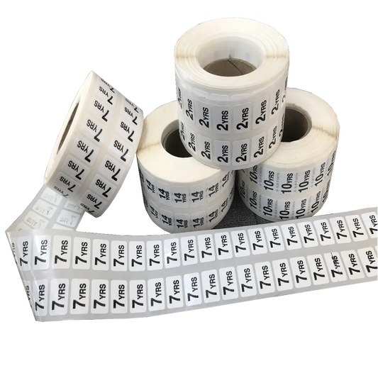 Self-Adhesive Labels Peelable - Child Age Sizes