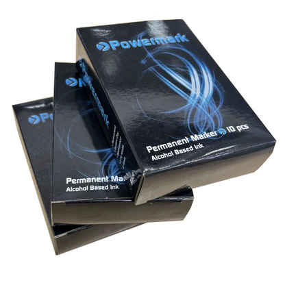 Powermark Budget Permanent Marker Pen Black Pins & Needles