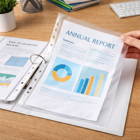 Q-Connect A4 Punched Pockets 50 Micron Embossed Polypropylene – Pack of 100 Pins & Needles