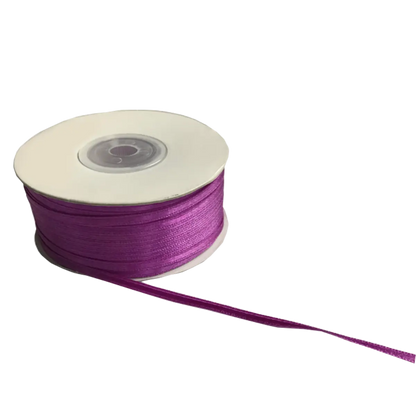 Purple Double Sided Satin Ribbons - 3mm Wide By 10mts