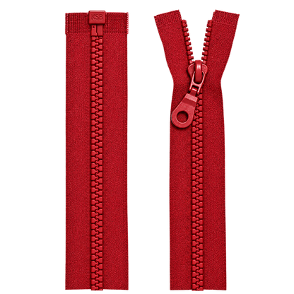Chunky Open Ended Zip 22" (56cm) With Self Colour Metal Ring Pull