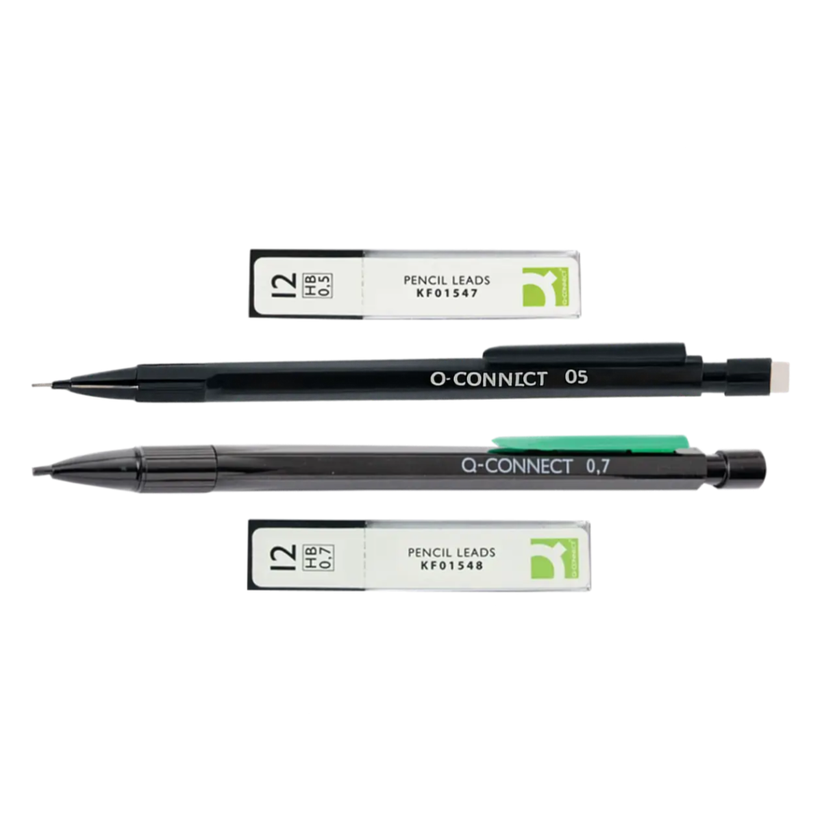 Q-Connect Mechanical Pencils – 0.5mm & 0.7mm HB Lead | Packs of 2 or 10 | With Eraser & Refills Pins & Needles