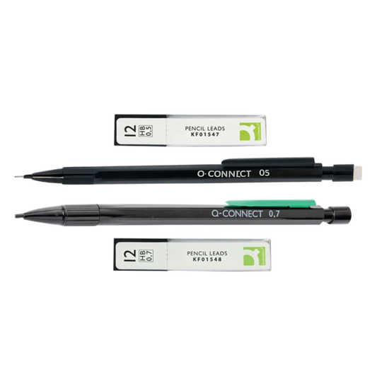 Q-Connect Mechanical Pencils – 0.5mm & 0.7mm HB Lead | Packs of 2 or 10 | With Eraser & Refills Pins & Needles