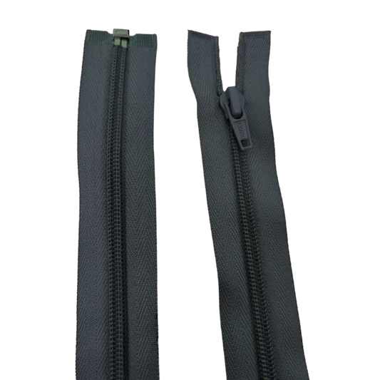 Nylon Open Ended Zip 22" (56cm) With Self Colour Metal Slider