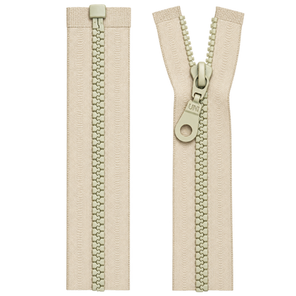 Chunky Open Ended Zip 23" (58cm) With Self Colour Metal Ring Pull