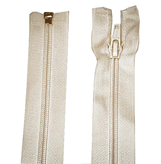 Nylon Open Ended Zip 23" (58cm) With Self Colour Metal Slider Pins & Needles