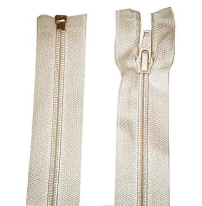 Nylon Open Ended Zip 23" (58cm) With Self Colour Metal Slider Pins & Needles