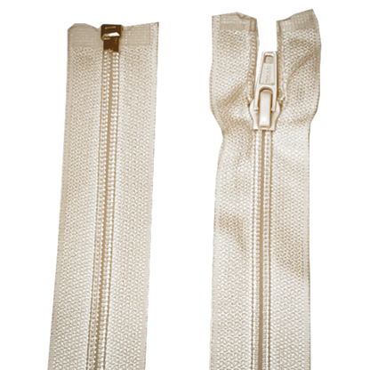 Nylon Open Ended Zip 25" (63cm) With Self Colour Metal Zipper