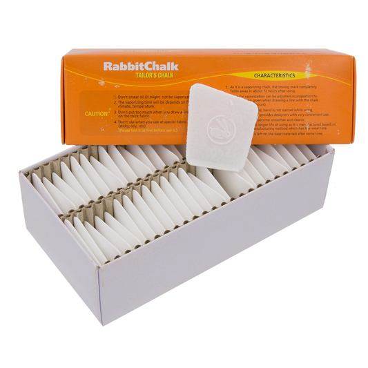 Rabbit Chalk Vaporising Garment Marking Wax Box of 50 Pins and Needles