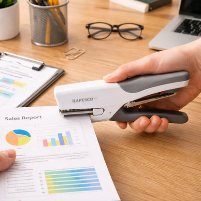 Rapesco Stapler Plier 1057 ECO Fin, 15 Sheet Capacity Complete With 10,000 Staples Pins & Needles
