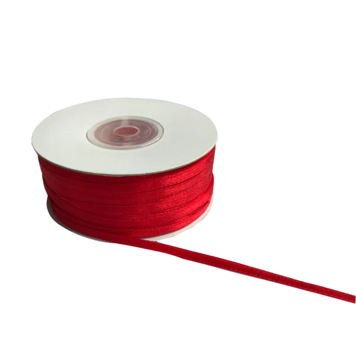Red Double Sided Satin Ribbons - 3mm Wide By 10mts