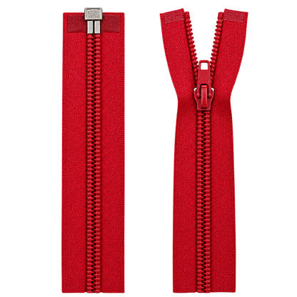 Nylon Open Ended Zip 24" (61cm) With Self Colour Metal Zipper