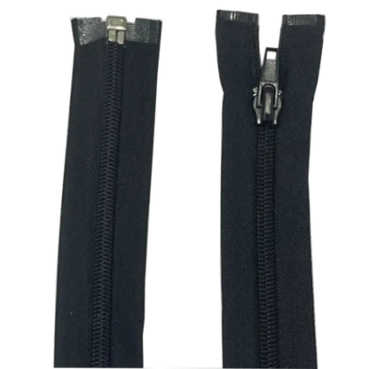 Nylon Open Ended Zip 15" (38cm) With Self Colour Metal Zipper Pins & Needles