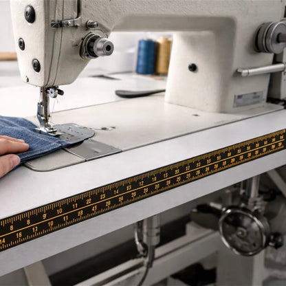 Self Adhesive Rigid Metre Stick - Yard Stick Attach On to Bench or Machine Table Pins & Needles