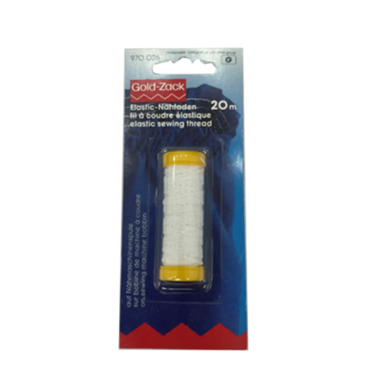 Shirring Elastic Sewing Thread Gold-Zack By Prym - Available In White Or Black