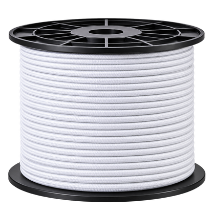 2.2mm Bungee Shock Cord – Round Elastic Cord, Black & White (Sold by the Metre)
