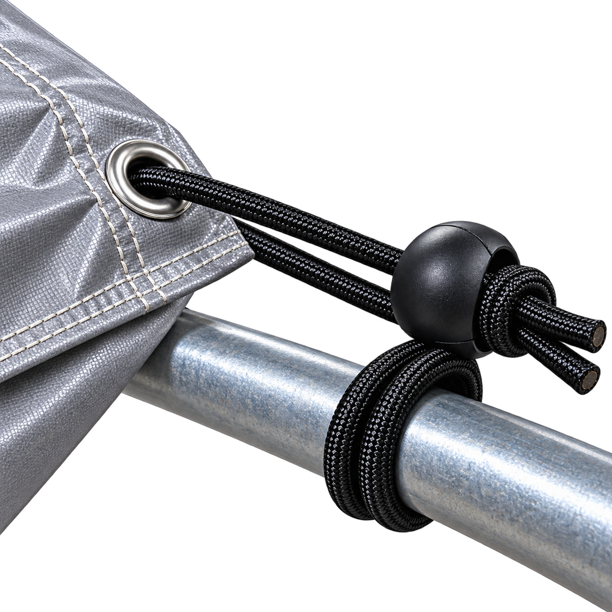 2.2mm Bungee Shock Cord – Round Elastic Cord, Black & White (Sold by the Metre)