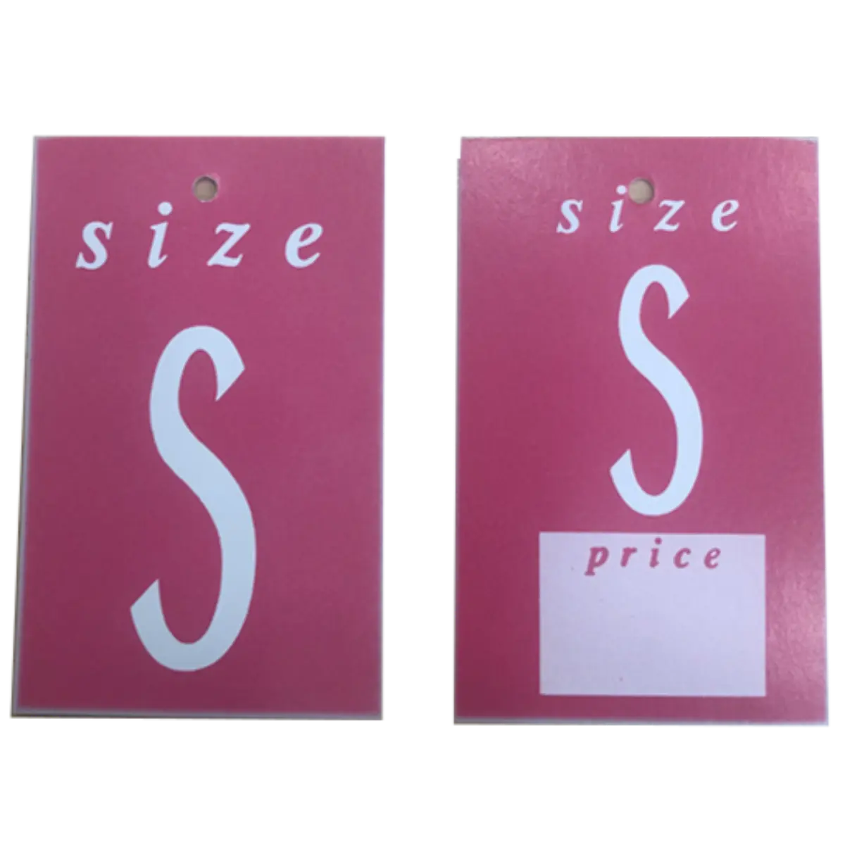 Colour-Coded Size Tags Small, Medium, Large