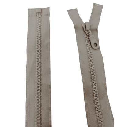 Chunky Open Ended Zip 23" (58cm) With Self Colour Metal Ring Pull Pins & Needles