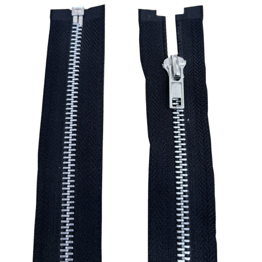 Open Ended Zip With Metal Teeth, Puller And Slider 25" (63.5cm) Pins & Needles