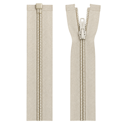 Nylon Open Ended Zip 25" (63cm) With Self Colour Metal Zipper