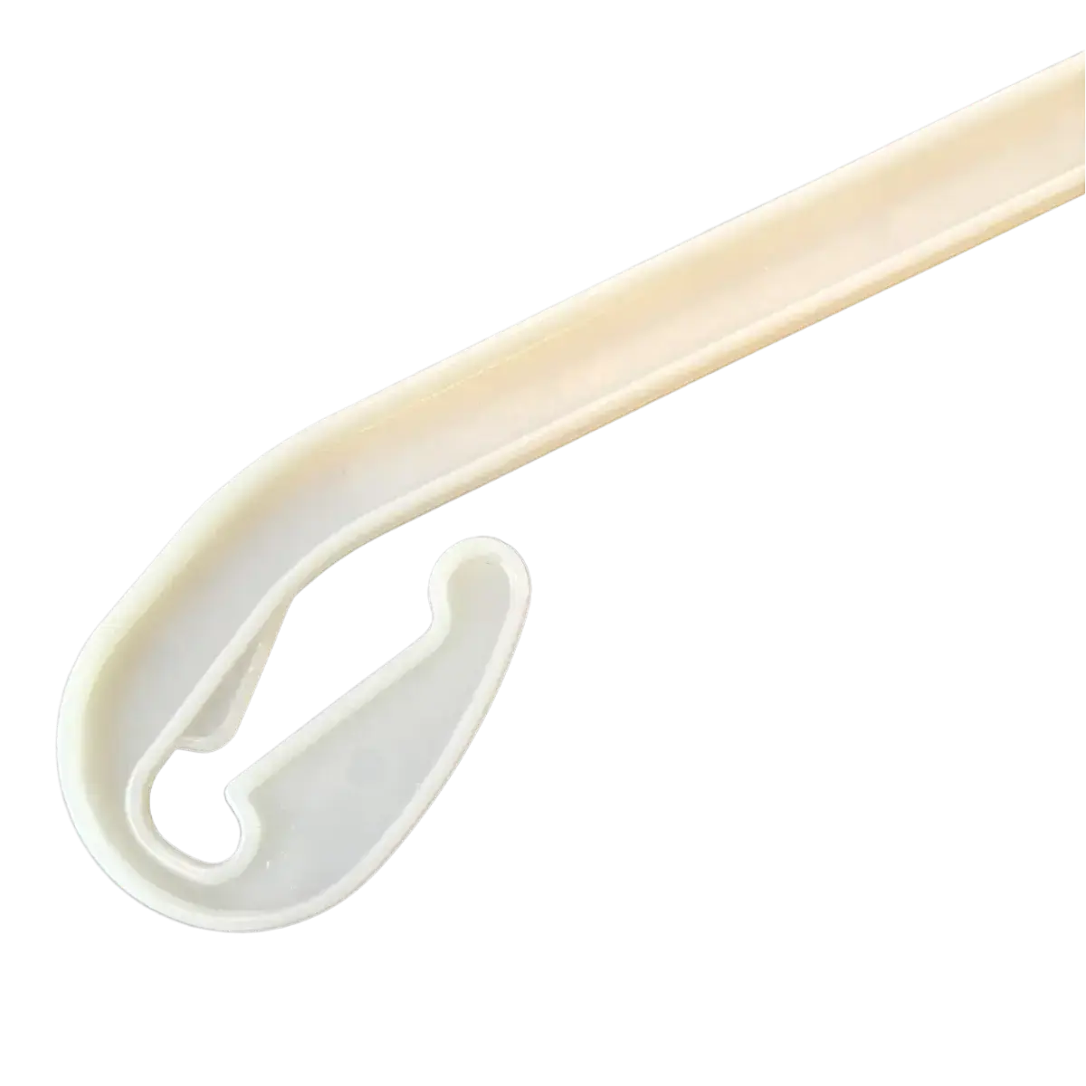Slim White Plastic Hanger 38cm – Space Saving with Underhooks for Coats, Skirts & Clothes Pins and Needles