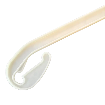 Slim White Plastic Hanger 38cm – Space Saving with Underhooks for Coats, Skirts & Clothes Pins and Needles