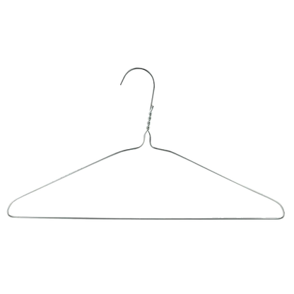 Metal Wire Coat Hangers, Slimline & Space-Saving With Trouser Bar Pins and Needles