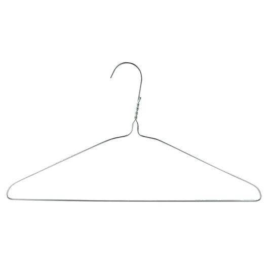 Metal Wire Coat Hangers, Slimline & Space-Saving With Trouser Bar Pins and Needles