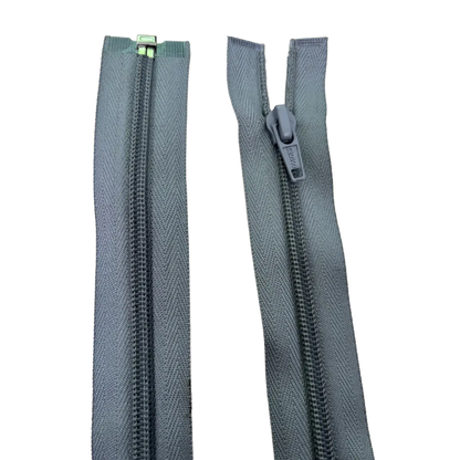 Nylon Open Ended Zip 27" (68cm) With Self Colour Metal Slider Pins & Needles