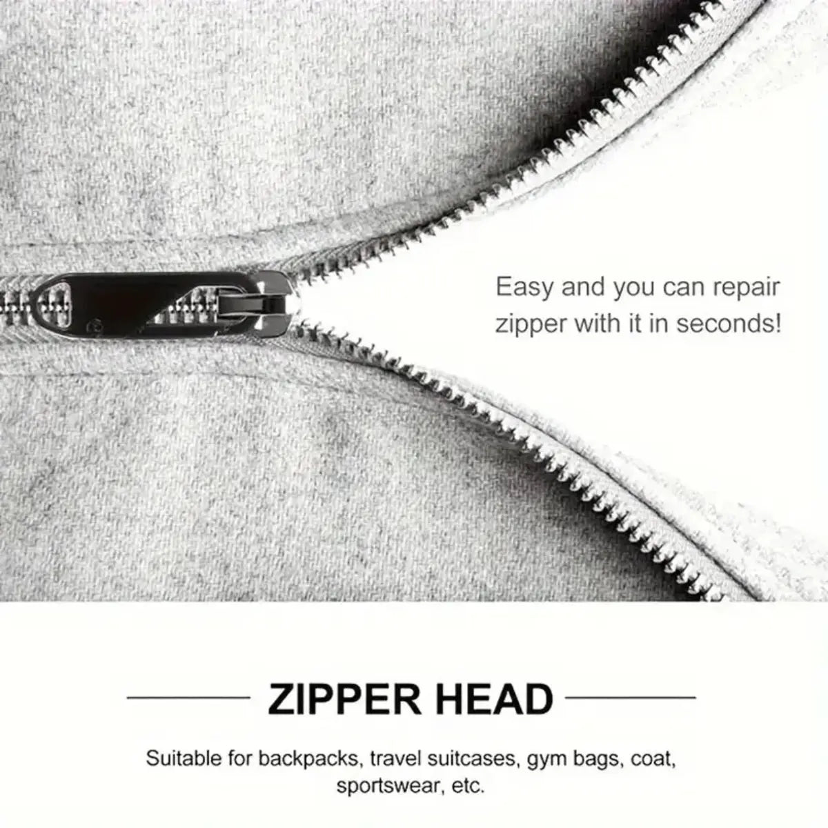 Durable Zipper Pulls Repair & Extension Set Head Rope And Replacement Slider Pins & Needles