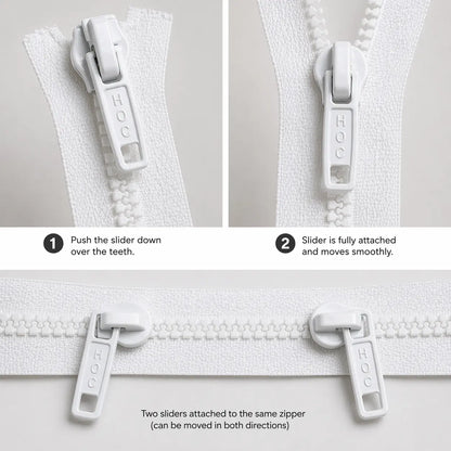 Continuous Zip No.5 Nylon - Cut To Size for Sewing, Bags & Crafts Pins & Needles