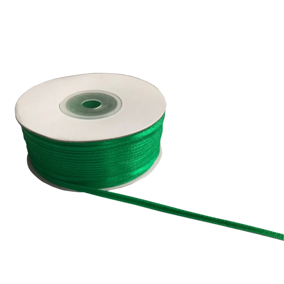 Emerald Green Double Sided Satin Ribbons - 3mm Wide By 10mts
