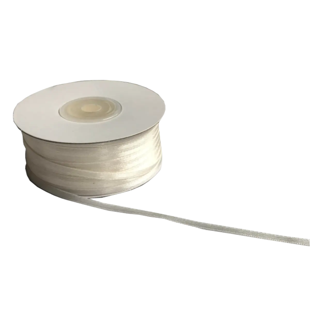 Ivory Double Sided Satin Ribbons - 3mm Wide By 10mts