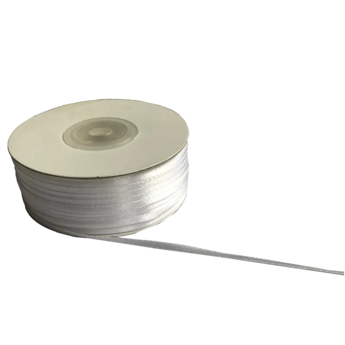 White Double Sided Satin Ribbons - 3mm Wide By 100mts