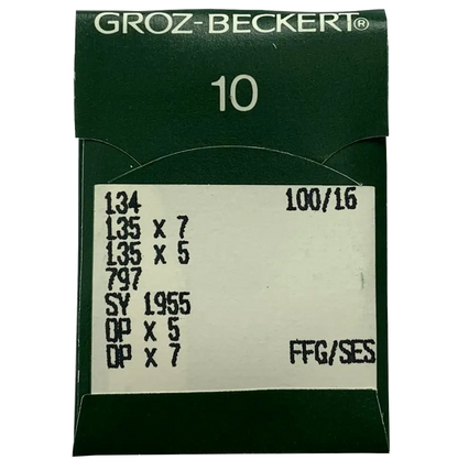Groz-Beckert Industrial Lockstitch Needles 134R, 135x5, 135x7, 135x25, DPx5