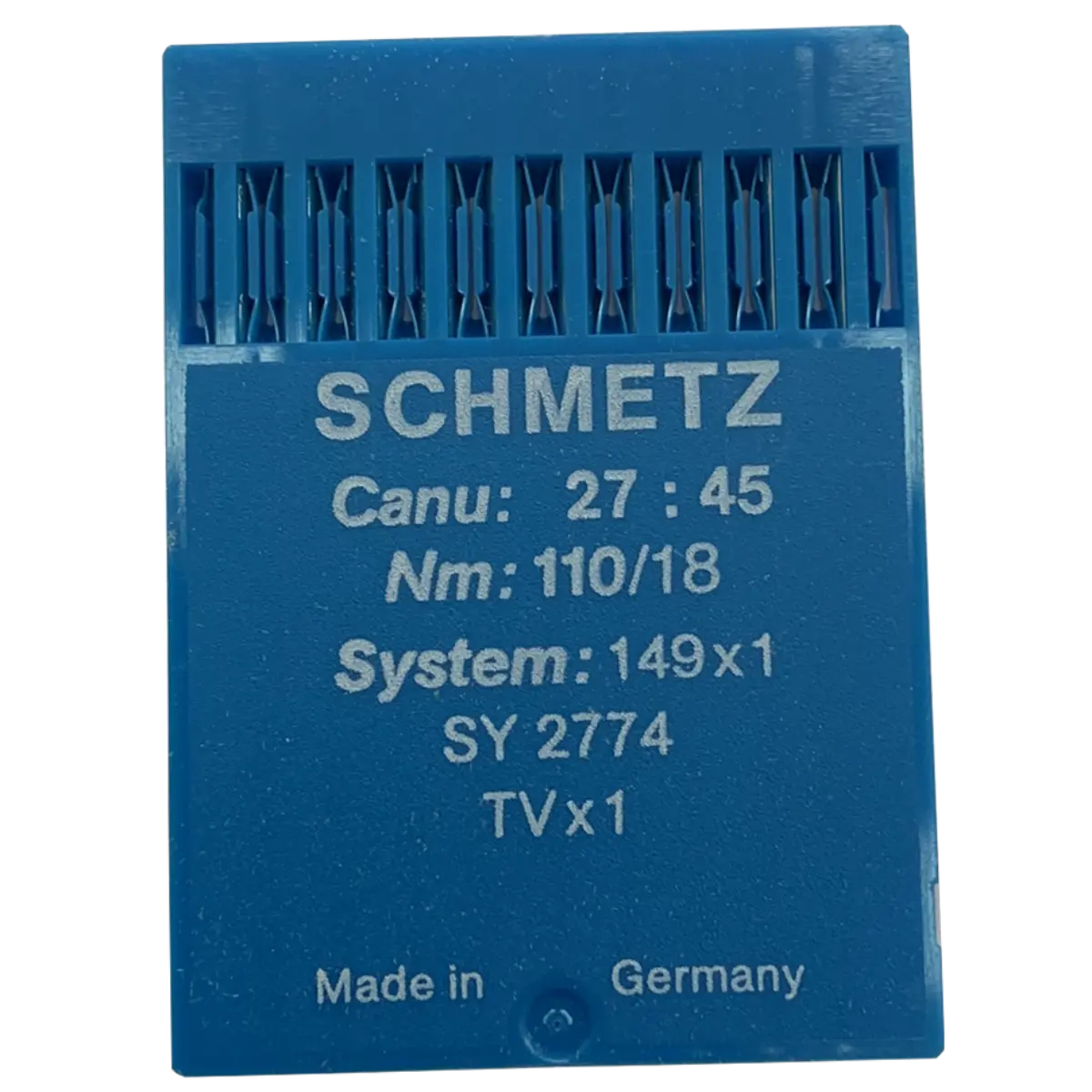 Schmetz Industrial Needles 149x1, SY 2774, TVx1, TV1, TV1R, Canu: 27 : 45