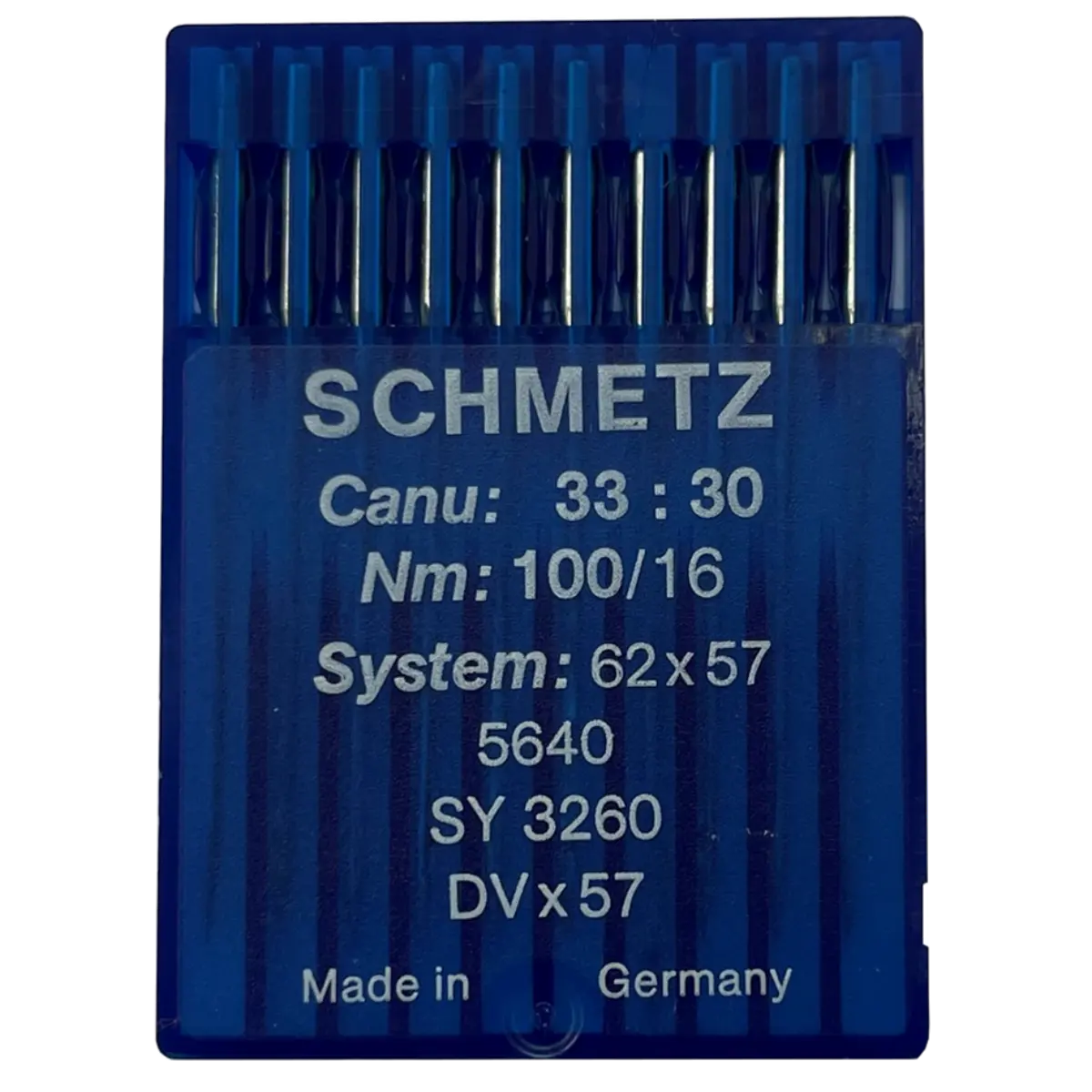Schmetz Industrial Needles 62x57, 5640, SY 3260, DVx57, 5640, Canu 33:30