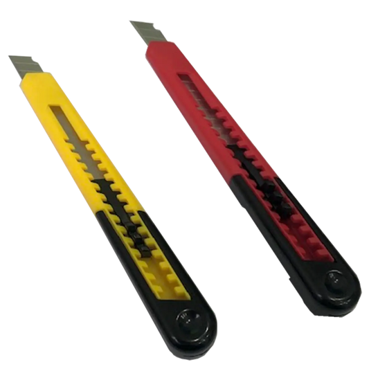 9mm Snap-off Knife Utility With Self Locking-function in Yellow And Red