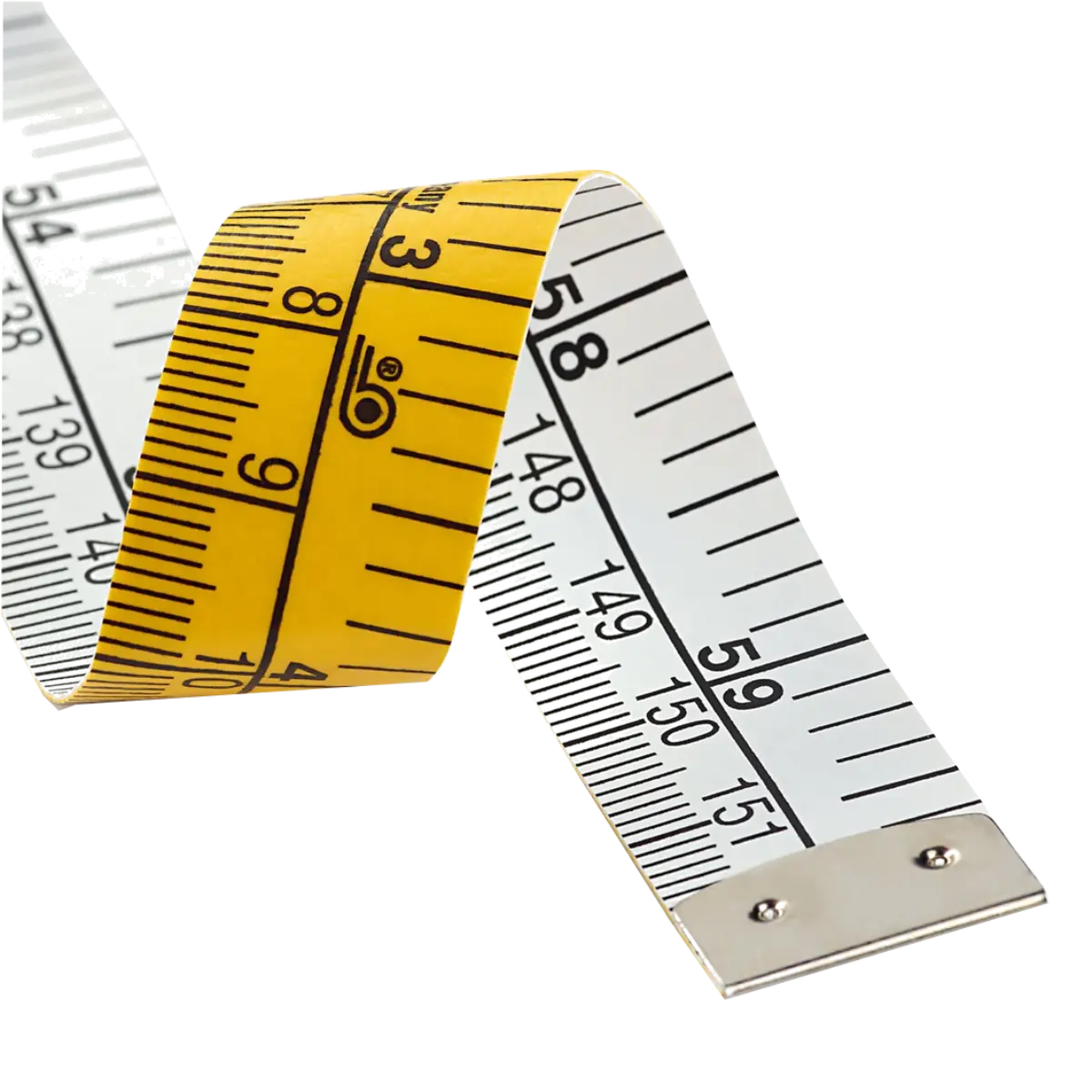 Analogical comparison tape measure - cm & inches