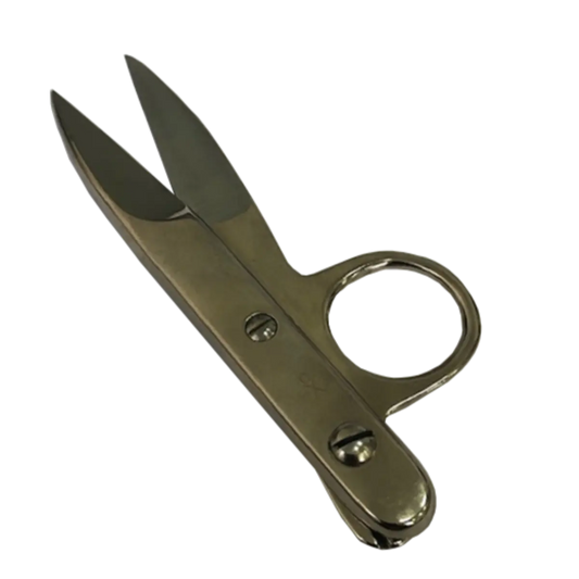 Nickel Plated Steel Thread Clippers 4½"(11cm) With Broad Blades