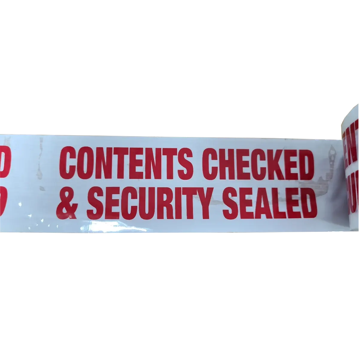 Contents Checked & Security Sealed Tape, Highly Visible & Identifiable