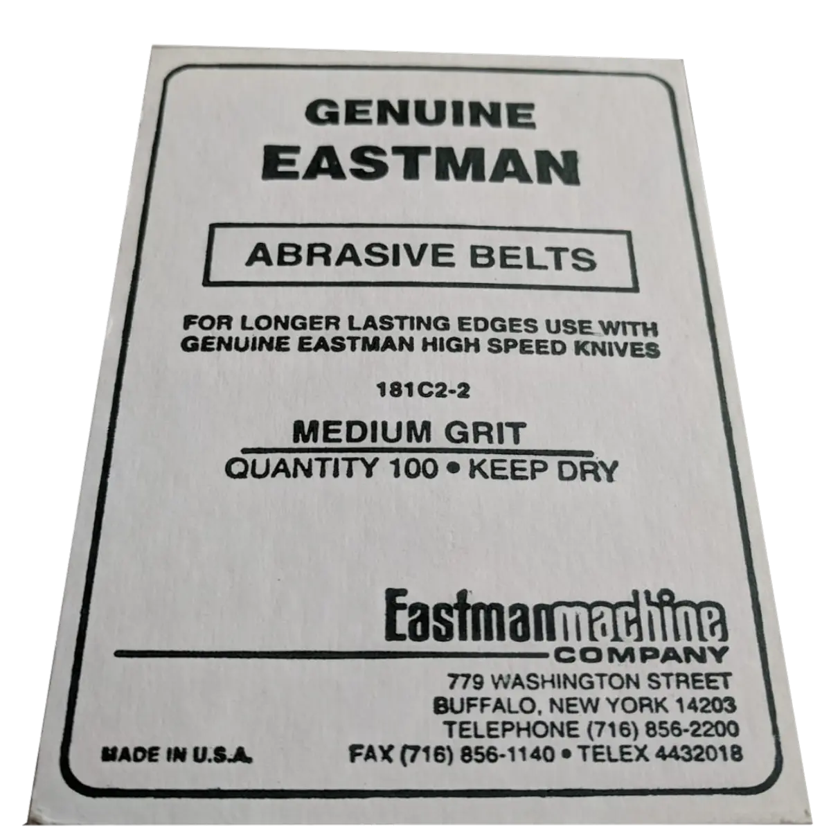 Eastman Sharpening Belts, green, medium