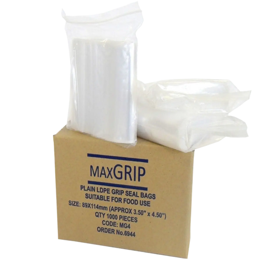 Grip seal bags keep contents together in an easy to use resealable bag