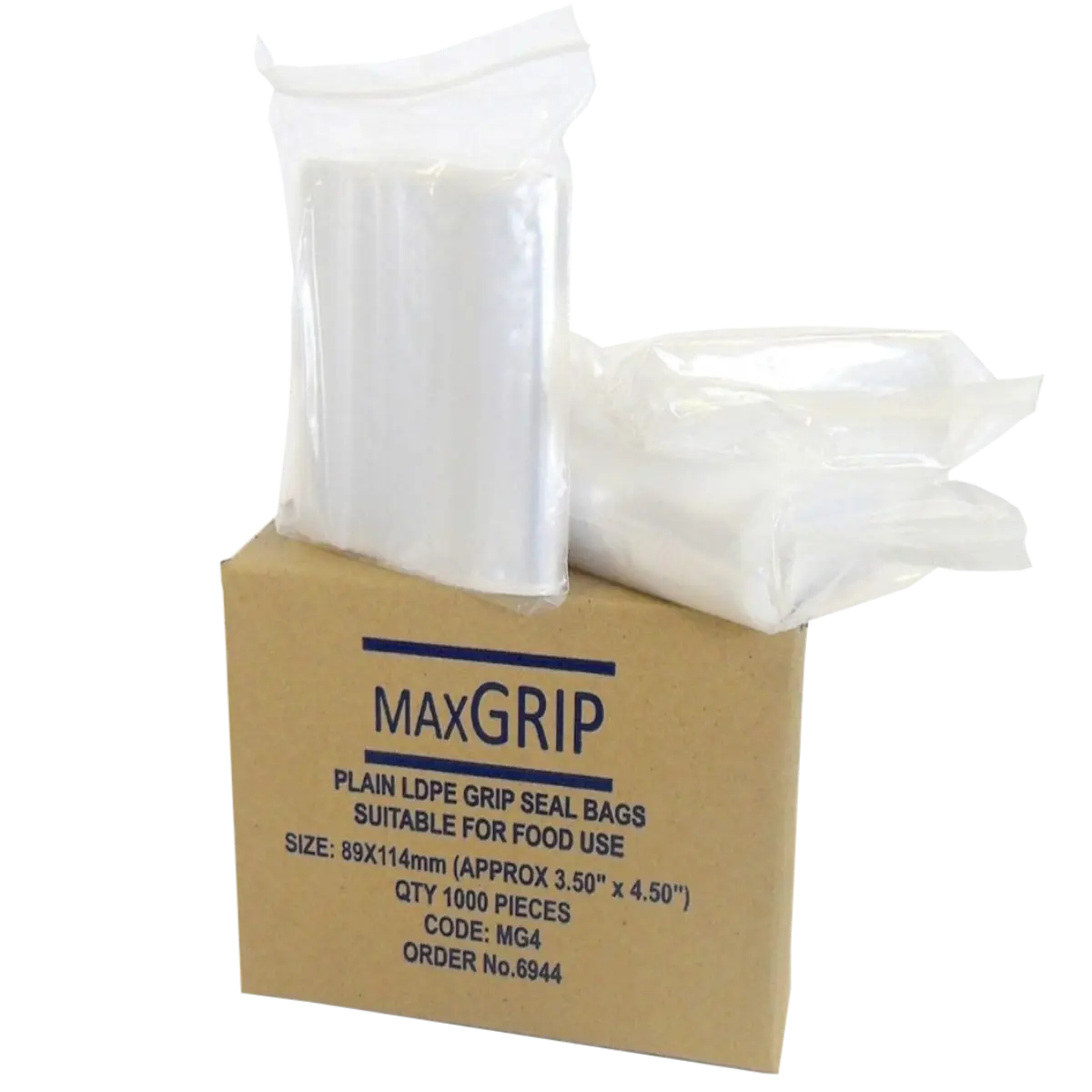 Grip seal bags keep contents together in an easy to use resealable bag