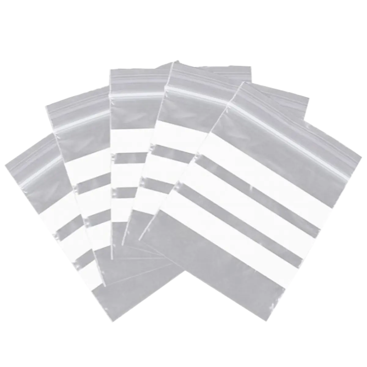 Grip Seal Resealable Bags - With Three Opaque White Write On Panels